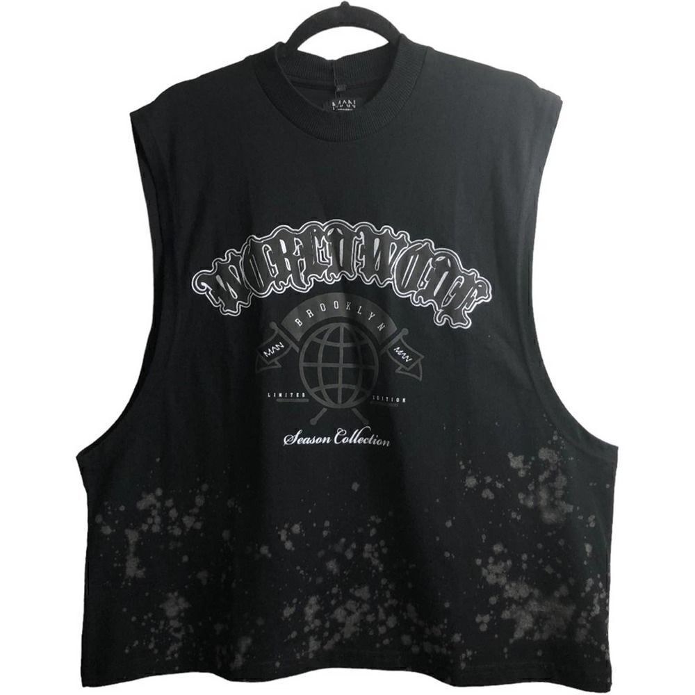 Boohoo Black Sleeveless T- Shirt